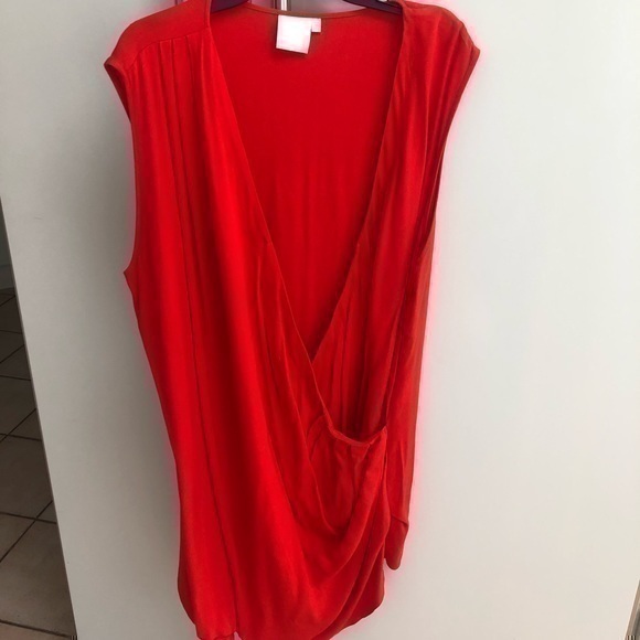 ASOS Red Wrap Style Dress Size 12 - Picture 1 of 8